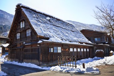 Yazlık shirakawago ogimachi köyünde, Japonya