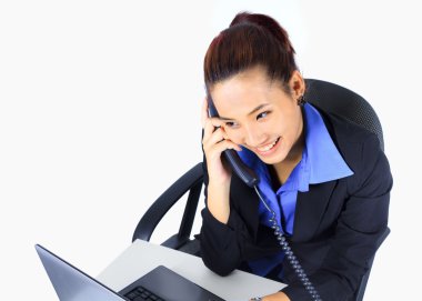genç iş kadını telefon