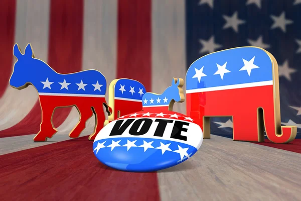 Vote Democrat or Republican — Stock Photo, Image