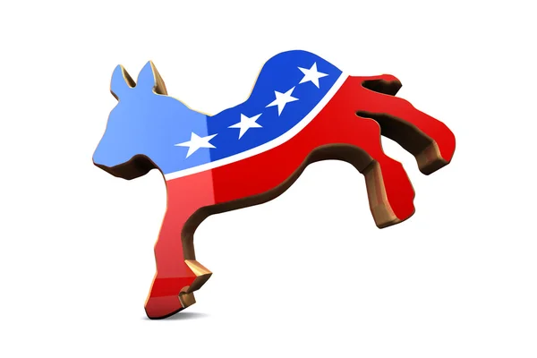 Símbolo isolado do Partido Democrata — Fotografia de Stock