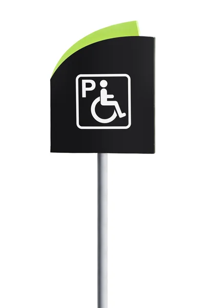Izole handikap işareti otopark — Stok fotoğraf