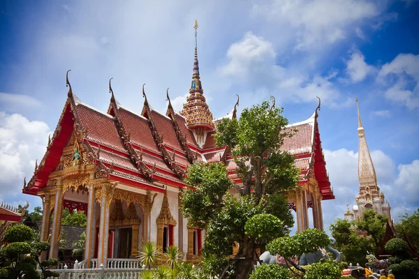 Thai tempel am wat chalong in phuket — Stockfoto