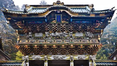 Yomeimon at Toshogu shrine in Nikko clipart
