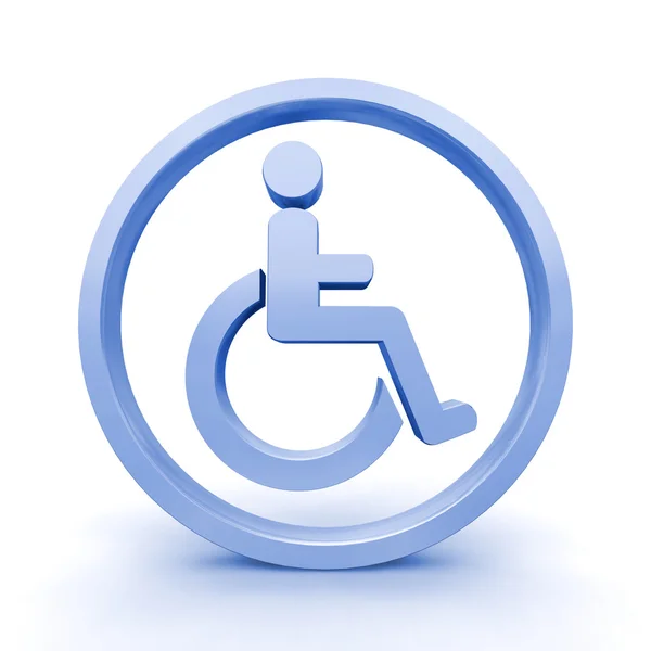 Isolated 3D Render of Handicap Sign — Stock Photo, Image
