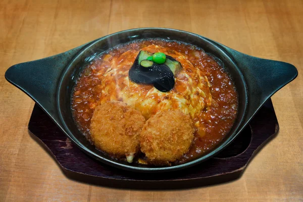 Japon biftek sosu sıcak demir plaka