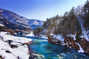 shirakawago ogimachi köyde shogawa Nehri