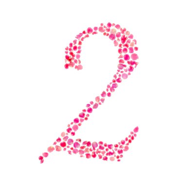 İki numaralı gül yaprakları üzerinde beyaz izole ile oluşur.