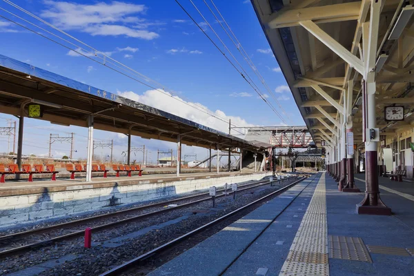 Platform bij nikko station in japan — Stockfoto
