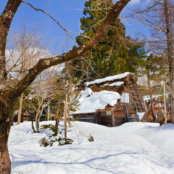 Stuga på ogimachi village i shirakawago — Stockfoto