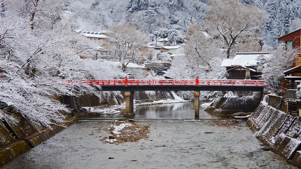 Nakabashi-broen i Takayama – stockfoto