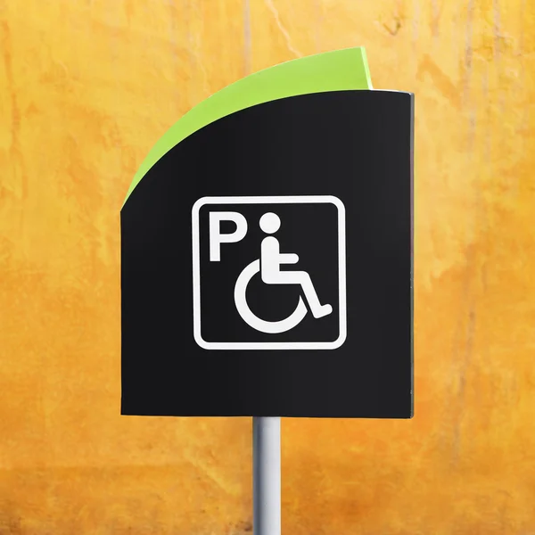 Znak parkingowy dla niepełnosprawnych — Zdjęcie stockowe