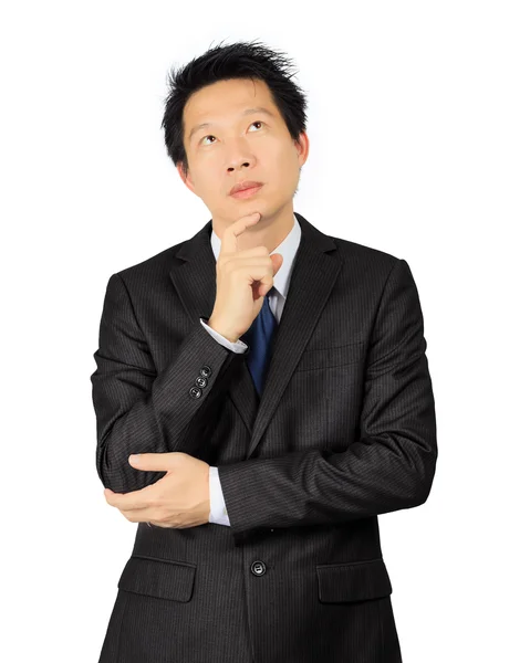 Izolované asijské obchodní muž nad bílá — Stock fotografie