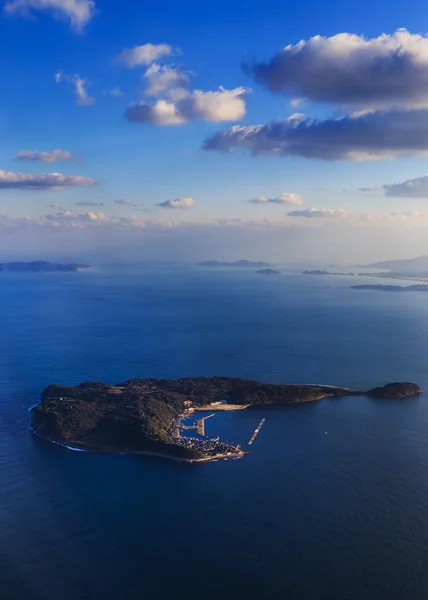 An island from the bird's eye view in Fukuoka — Stock Photo, Image