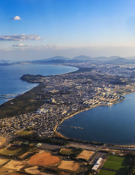 Fukuoka från satellitvyn — Stockfoto
