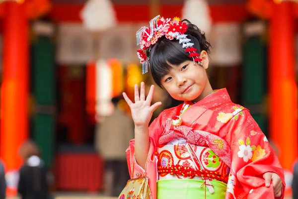 Cérémonie traditionnelle "Shichi-go-san" au Japon — Photo