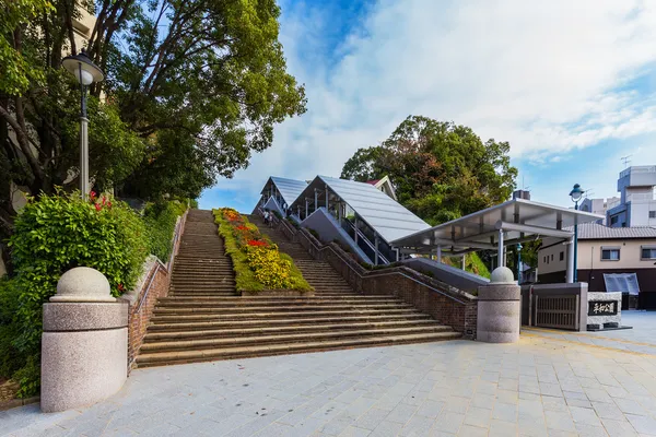 Schody, które prowadzi do nagasaki park pokoju — Zdjęcie stockowe