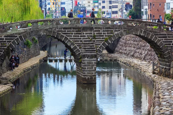 Meganebashi mostu w nagasaki — Zdjęcie stockowe