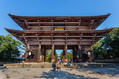 nara todaiji tapınağında nandaimon kapısı