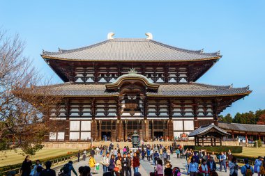 nara todaiji tapınağında büyük Buda Salonu