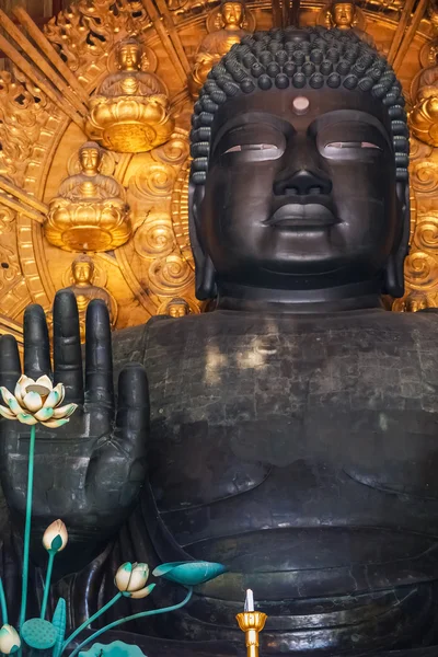 De grote Boeddha (daibutsu) in todaiji tempel in nara — Stockfoto