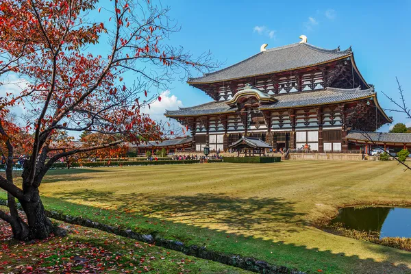 Μεγάλη αίθουσα του Βούδα στο todaiji ναός σε nara — Φωτογραφία Αρχείου