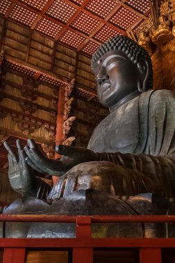 Nara, Japonya - 16 Kasım 2013: büyük Buda kabul edilir
