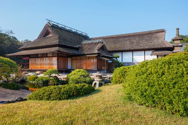 Enyo-tei House em Korakue-en jardim em Okayama — Fotografia de Stock