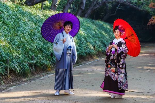 日本の新郎と新婦 — ストック写真