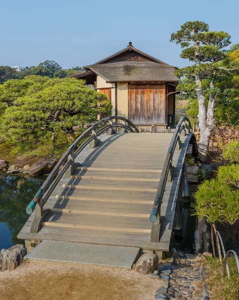 Casa de té Shima-Jaya en el jardín Koraku-en en Okayama — Foto de Stock