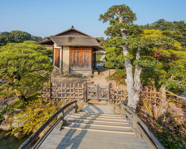 Shima-jaya theehuis in koraku-nl garden in okayama — Stockfoto