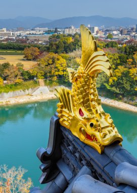 Okayama kale ya okayama kalede karga
