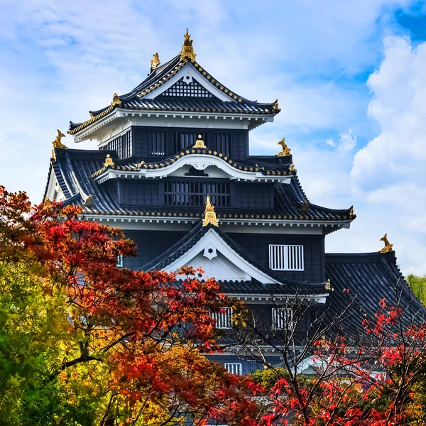 Okayama kasteel of kraai kasteel in okayama — Stockfoto