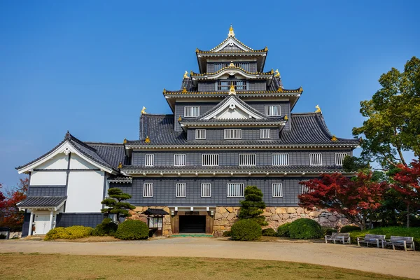 Окаяма замок або ворона замок в місті okayama — стокове фото