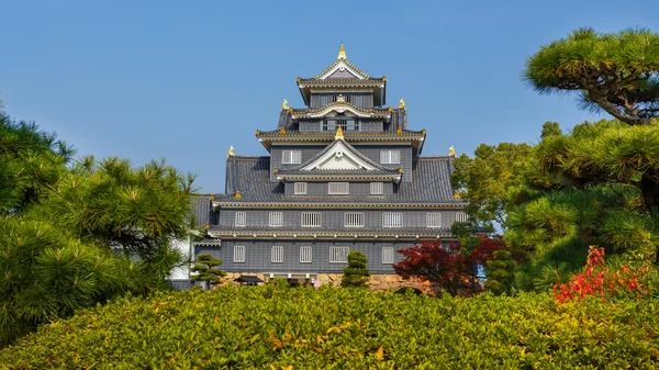 Okayama Castle or Crow Castle in Okayama — Stock Photo, Image