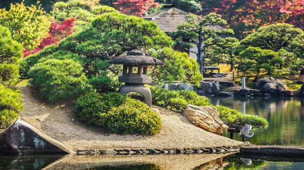 Koraku-en jardín en Okayama uno de los tres grandes jardines en Japón — Foto de Stock