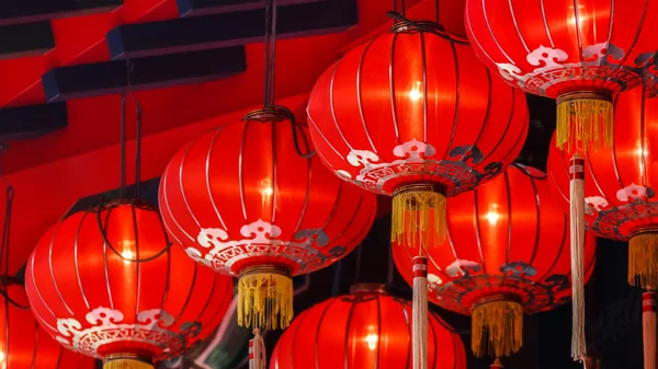 Lampiony chińskie czerwone — Zdjęcie stockowe