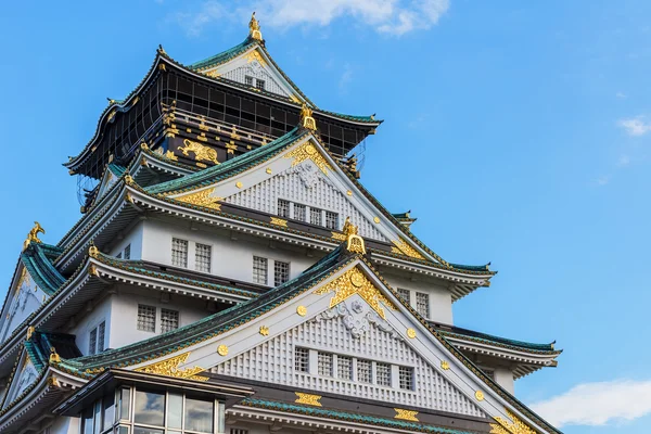 Osaka Castle with Autumn Leaves in Autumn — Stock Photo, Image