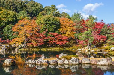tenryuji sogenchi su birikintisi bahçe UNESCO Dünya Mirası Kyoto