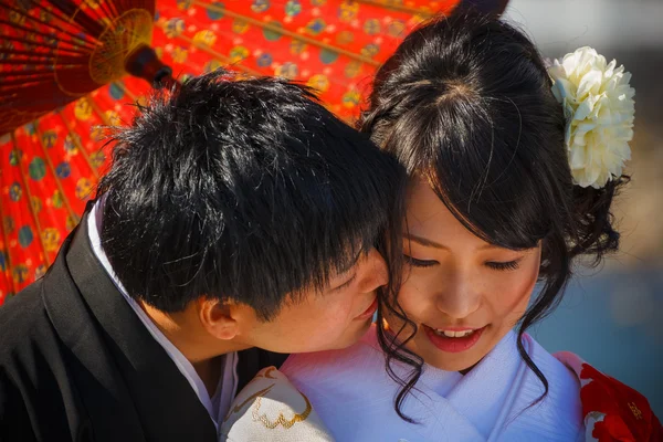 Japanese Couple in Kyoto — Stock Photo, Image