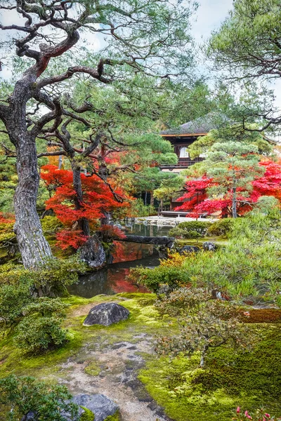 Chisen-kaiyushiki, staw-spacer po ogrodzie ginkaku-ji Rozciągacz w Kioto — Zdjęcie stockowe