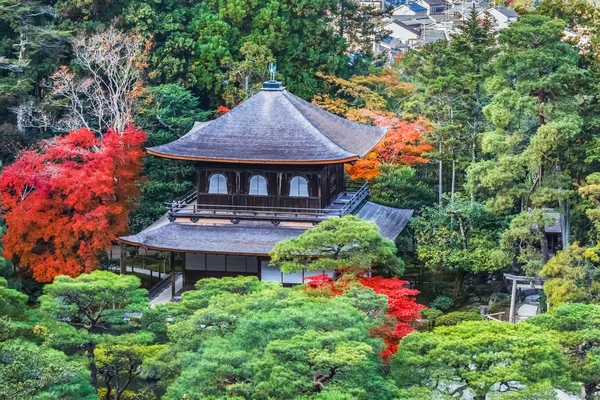 Ginkakuji - stříbrný pavilon chrámu v Kjótu — Stock fotografie