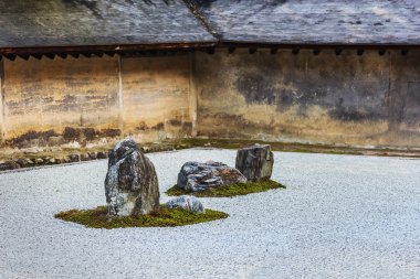 Kyoto ryoanji tapınağında bir zen Bahçe