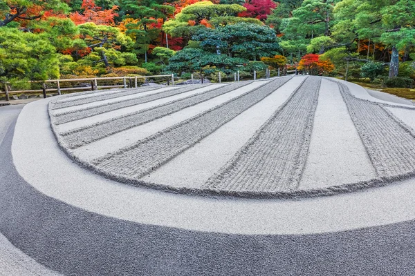 Morze srebrny piasek w ginkaku-ji Rozciągacz w Kioto — Zdjęcie stockowe