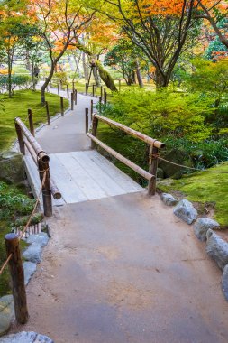 chisen-kaiyushiki, Kyoto ginkaku-ji Tapınağı bahçede havuz-yürüyüş