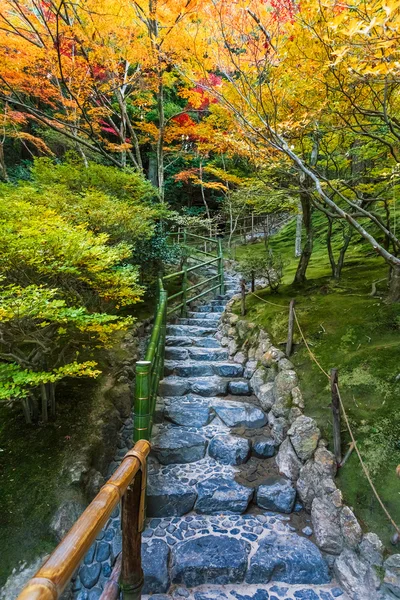 Chisen-kaiyushiki, jardín, estanque-paseo en templo ginkaku-ji en Kioto — Foto de Stock