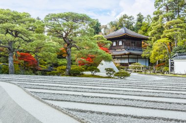 Ginkaku-ji - The Silver Pavilion Temple in Kyoto clipart