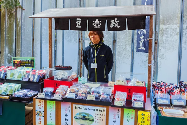 Japonské sladký stánku v Kjótu — Stock fotografie