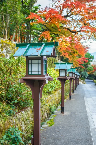 Вогнища обведення道路の側に日本 postlamps — ストック写真