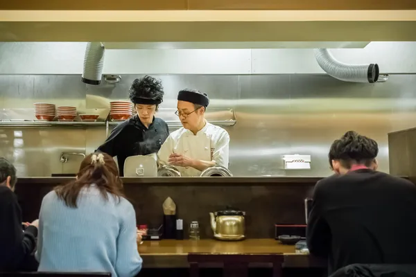 Chef giapponese Ramen non identificato — Foto Stock