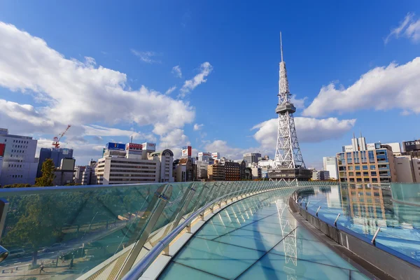 Torre de Televisión de Nagoya en el distrito Sakae — Foto de Stock